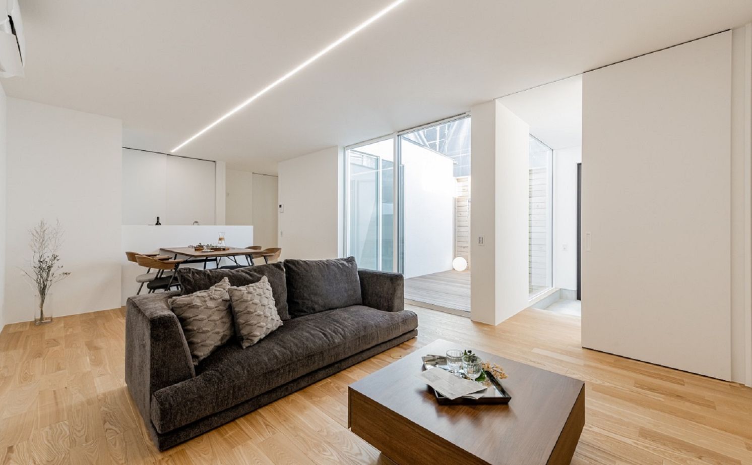 アーキテックス（GROOVY / KANAL HOME / SIMPLE is... / dramacy） 【2階建て/20坪台/コンパクト/2LDK/間取り図】中庭のあるコの字型実例。平屋をベースに2階は最小限にの建築実例画像6