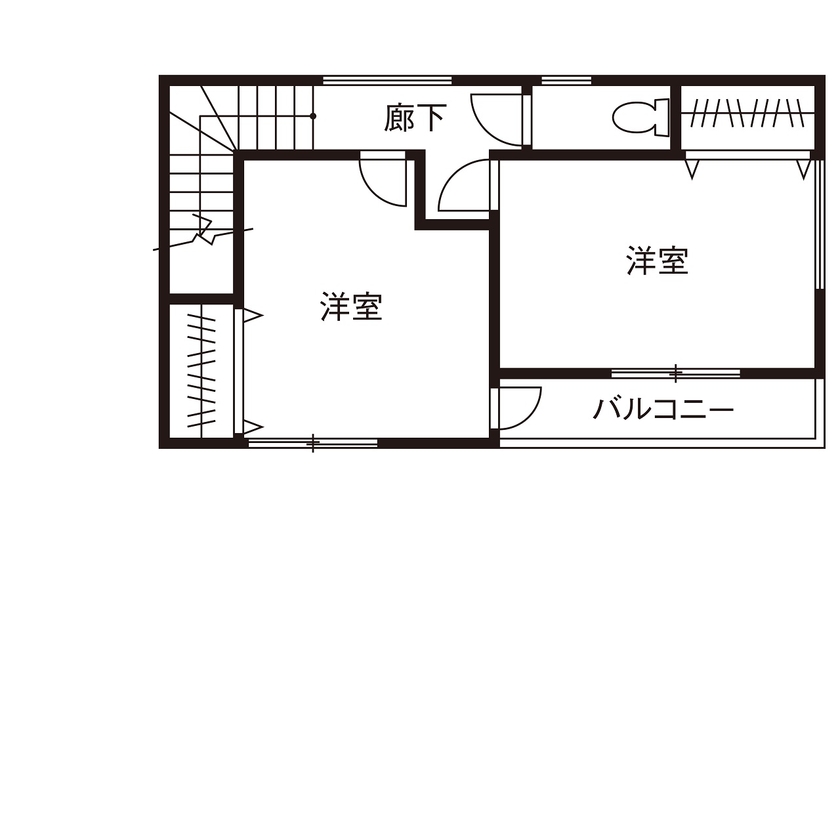 アーキテックス（GROOVY / KANAL HOME / SIMPLE is... / dramacy） 【2階建て/30坪台/4LDK/間取り図】生活スタイルに配慮した動線設計。将来は平屋のように1階で暮らしが完結の間取り図（4LDK）2階