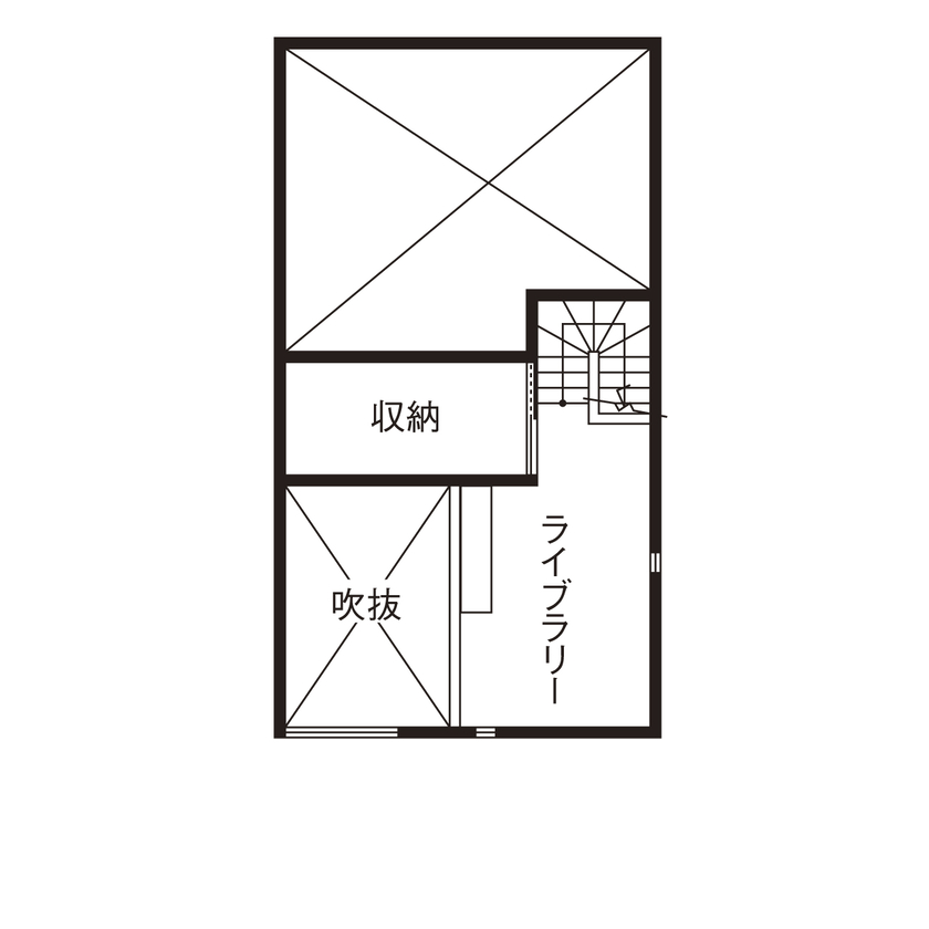 アーキテックス（GROOVY / KANAL HOME / SIMPLE is... / dramacy） 【2階建て/40坪台/5LDK/間取り図/駐車スペース有】片流れ屋根の平屋風の外観。子育て重視の和モダンな家の間取り図（5LDK）２階