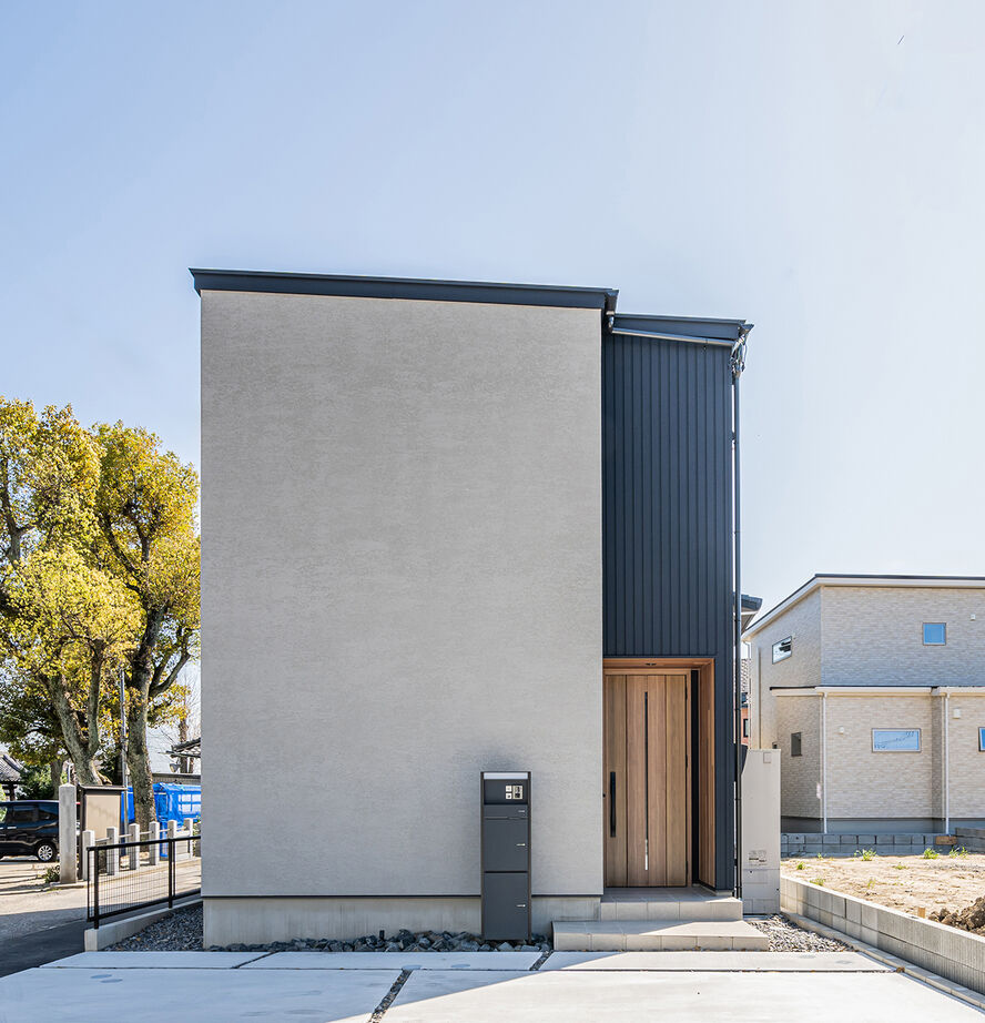 アーキテックス（GROOVY / KANAL HOME / SIMPLE is... / dramacy） 【2000万円台/2階建て/30坪/シンプル/駐車スペース有】吹抜けリビング＆家事ラク間取りのオシャレな家の建築実例画像1