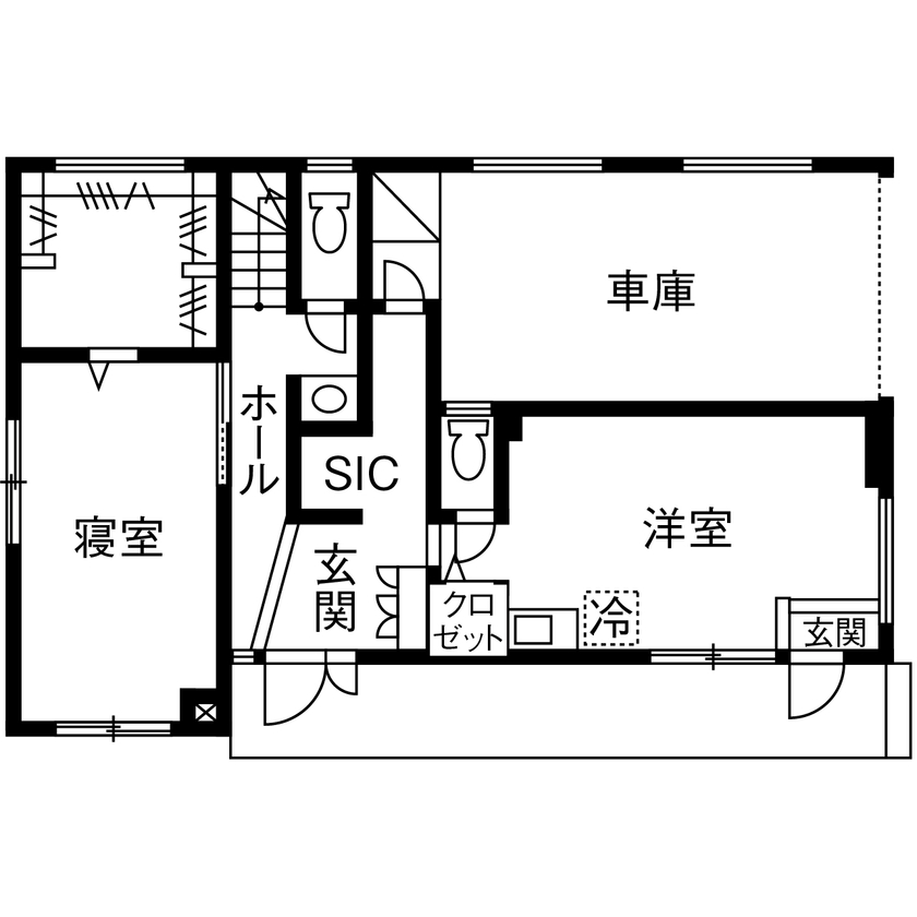 広島建設-セナリオハウス- 【1000万円台｜46坪｜間取り図有】デザインと担当者の人柄に惹かれて。2年間探し求めた理想の住まいを実現の間取り図（3LDK）1階