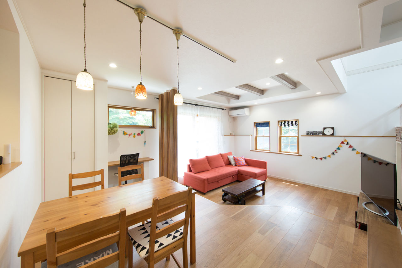 広島建設-セナリオハウス- 【1000万円台｜36坪｜間取り図有】開放的で収納豊富なオシャレ空間。様々なこだわりもスキップフロアで解決の建築実例画像5