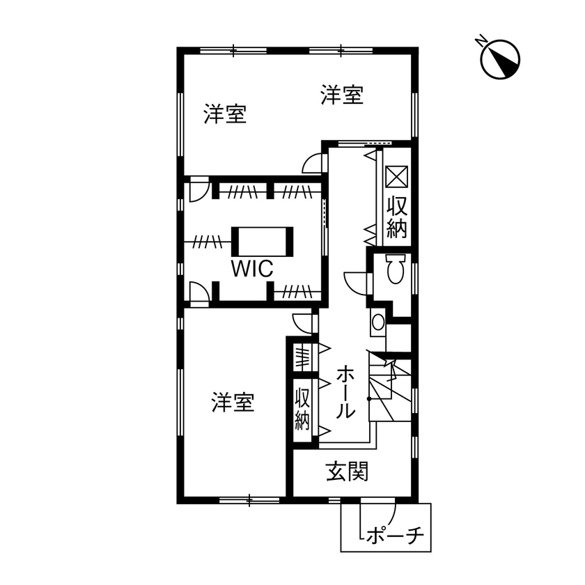 広島建設-セナリオハウス- 【38坪｜間取り図有】自然素材にこだわって子育てしやすく。森の中の様な清々しさに包まれる家の間取り図（2LDK）1階
