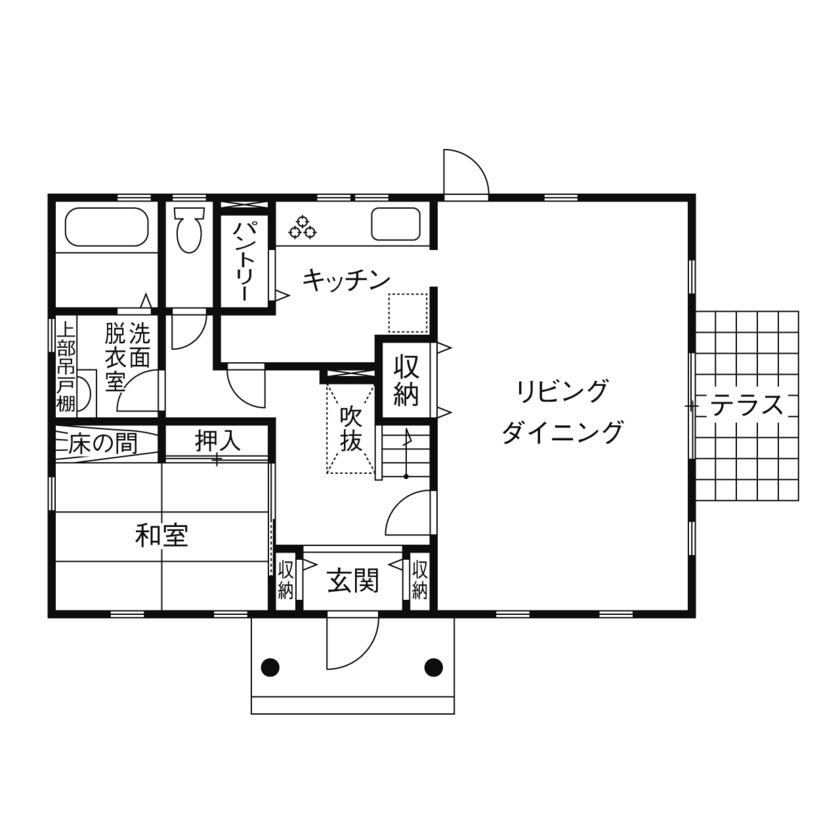 ノーザンハウス 【1985万円｜43.4坪｜間取り図有】重厚なジョージアン様式の住まいで、心豊かなセカンドライフをの間取り図（4LDK）1階