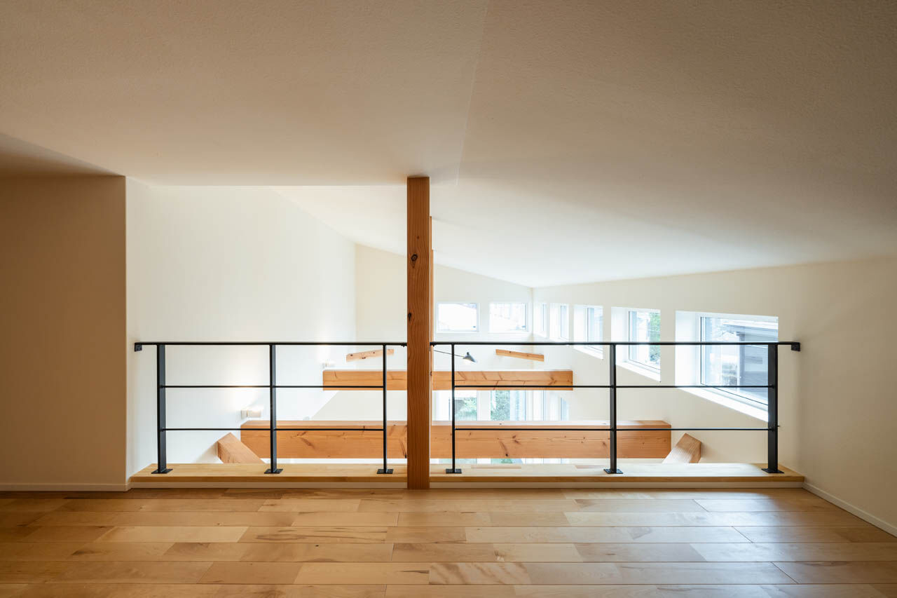 さいが設計工務 【高気密高断熱/自然素材/2階リビング・勾配天井/間取り図】都会の住宅地でプライバシーと開放感を兼備の建築実例画像6