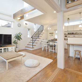 ines HOME (イネスホーム) 【2500～3000万円】ハイセンスな大人可愛い家。収納や意匠に工夫がいっぱい（夫婦＋子ども2人）の建築実例画像1