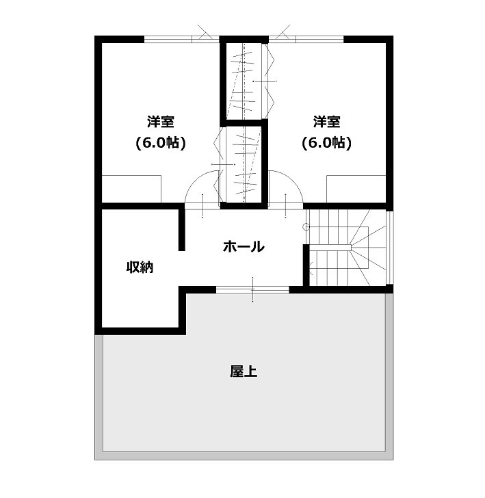 寿建設 【全室床暖房×居酒屋風ダイニング×屋上庭園×ビルトインガレージ】落ち着ける和モダンの広々3階建住まいの間取り図（4LDK）３階