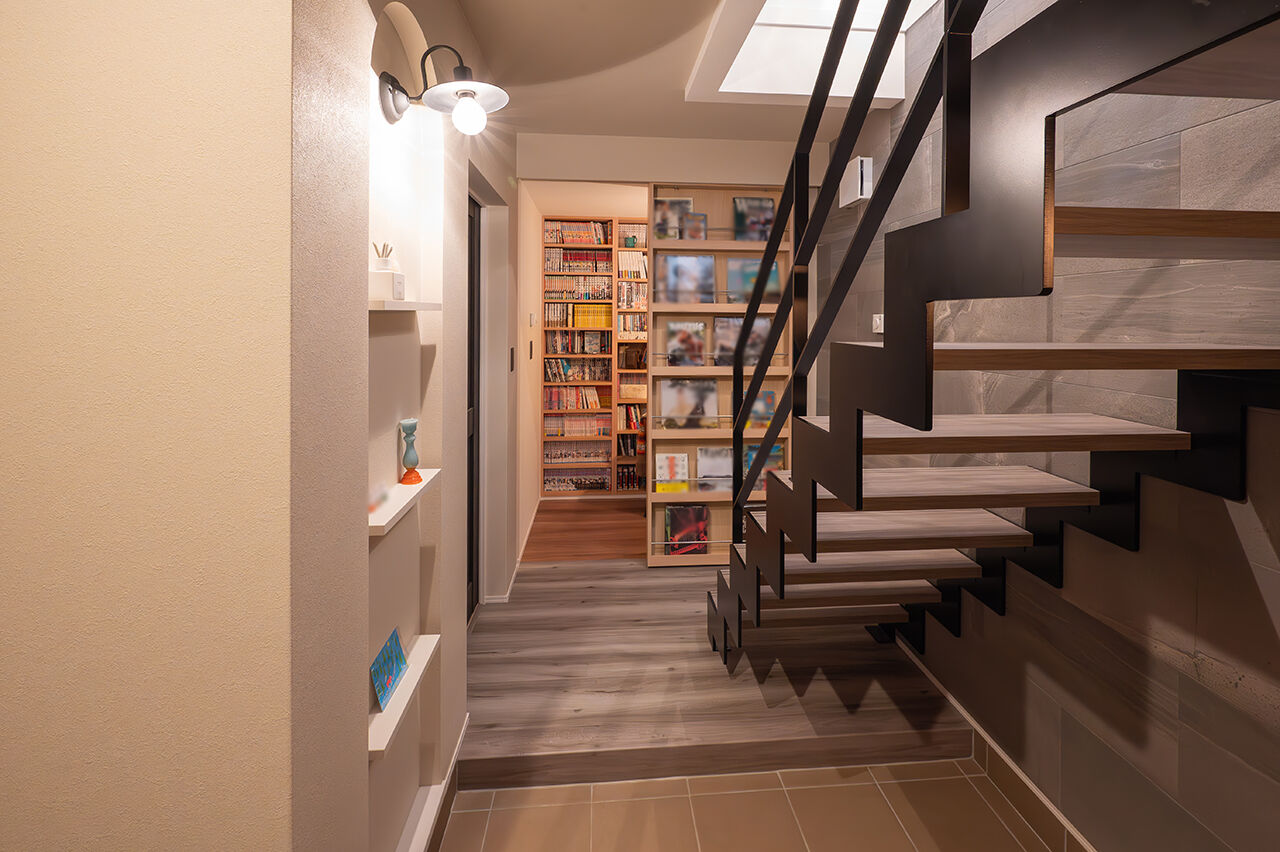 寿建設 【床暖房×ビルトインガレージ2台×２階リビング】 妥協しない家づくりで実現した夢のガレージハウスの建築実例画像8