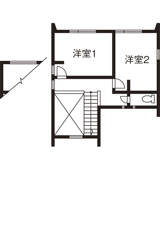 ZENSYU-HOUSE 【半平屋/37.7坪】待ち望んでいた運命の出会い…上質な空間を導く、家族好みの美しいデザインの間取り図（3LDK）2階