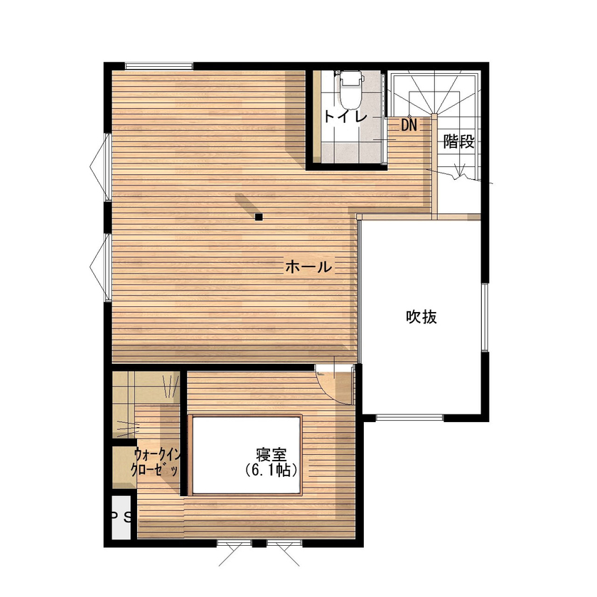 ＣＲＡＴＣＨ（クラッチ） 【北九州市/2711万円/2LDK/間取図有】将来的には子ども部屋にも変更できる！シアタールームのある間取りの間取り図（2LDK+シアタールーム）2階