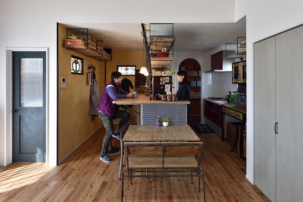 かなう家 【太田市/ガレージ付き】ヴィンテージスタイル 土間収納もあるフルオーダーの L字型の平屋　犬と暮らすの建築実例画像8