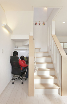 Art Yoshikawa設計事務所 吉川住建 凹形の個性的なモダンスタイルに、家族の温かさがあふれる空間。計算された動線も満足の理由の建築実例画像4