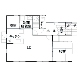 Art Yoshikawa設計事務所 吉川住建 【岡崎市|1000万円台|テクノストラクチャー|間取り図】耐震等級3 快適に暮らせる長期優良住宅の間取り図（4LDK）1階