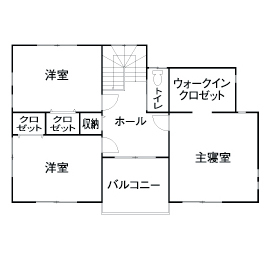 Art Yoshikawa設計事務所 吉川住建 【岡崎市|1000万円台|テクノストラクチャー|間取り図】耐震等級3 快適に暮らせる長期優良住宅の間取り図（4LDK）2階