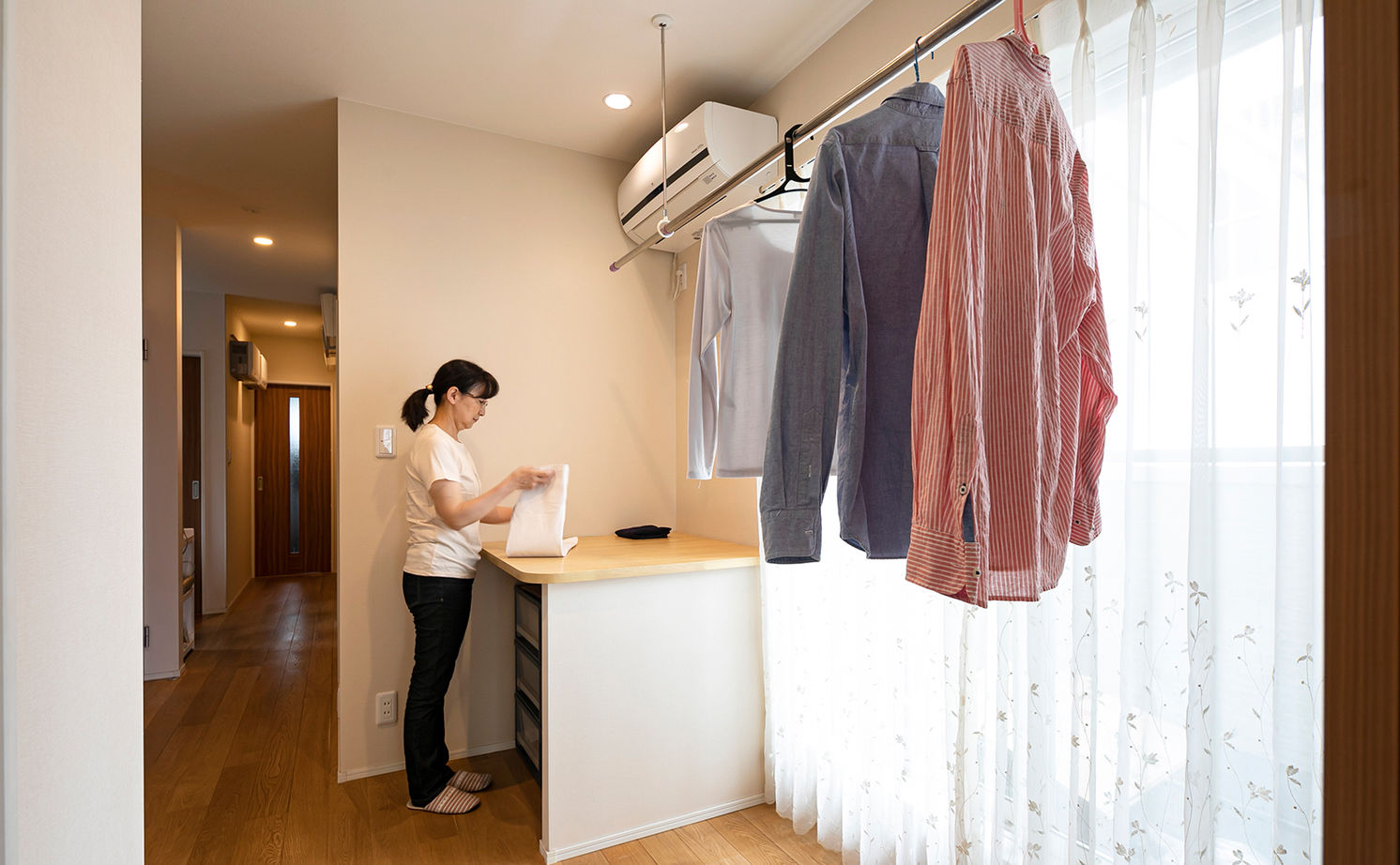 Art Yoshikawa設計事務所 吉川住建 【岡崎市|3000万円台|間取り図|店舗併用|二世帯住宅|家事ラク】収納豊富＆家事ラク！太陽光搭載の二世帯の建築実例画像6