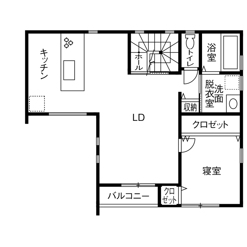 Art Yoshikawa設計事務所 吉川住建 【岡崎市|2000万円台|間取り図|3階建て|店舗併用|二世帯住宅】地震に強い店舗併用二世帯の間取り図（4LLDDKK＋WCL＋店舗）3階