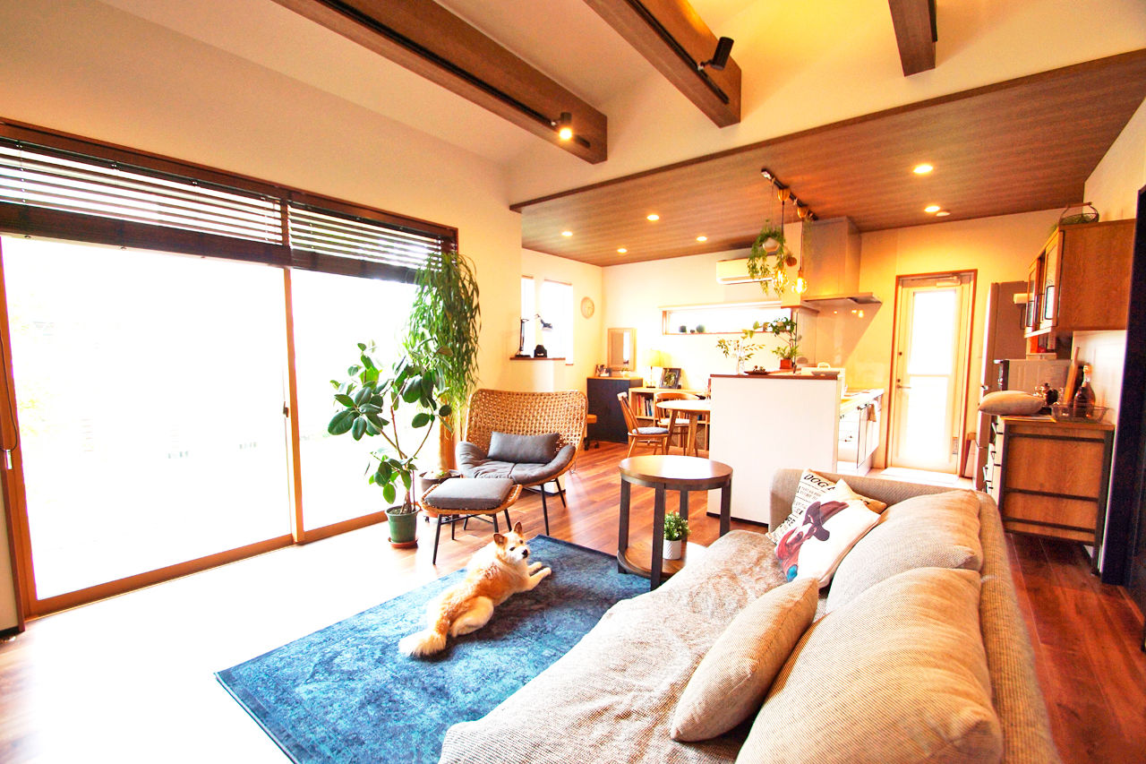 Art Yoshikawa設計事務所 吉川住建 【日進市|1000万円台|平屋|テクノストラクチャー】夫婦と愛犬と。アメリカ製家具が並ぶ1LDKの豊かな暮らしの建築実例画像2