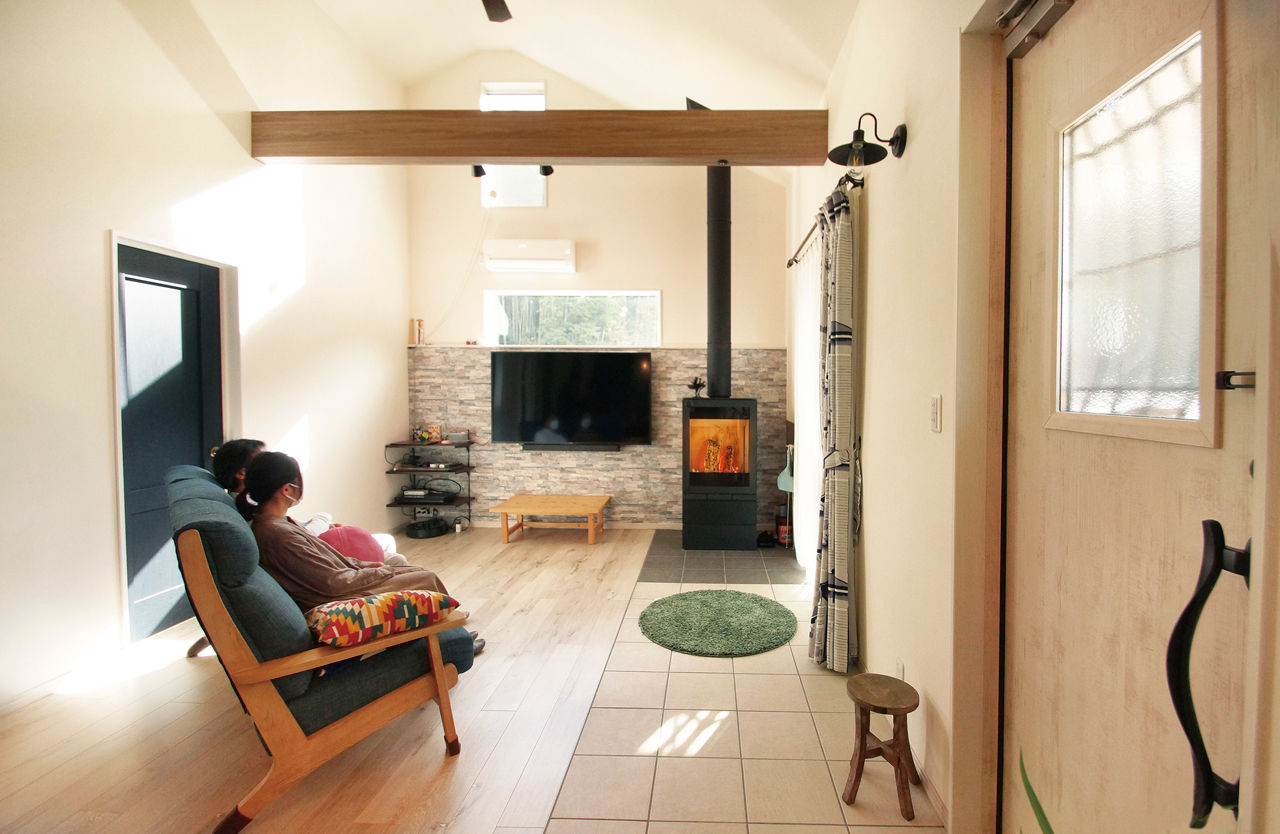 Art Yoshikawa設計事務所 吉川住建 【岡崎市|1000万円台|平屋|薪ストーブ】子育て中も、子どもが巣立った将来も暮らしやすいコンパクトな平屋の建築実例画像2