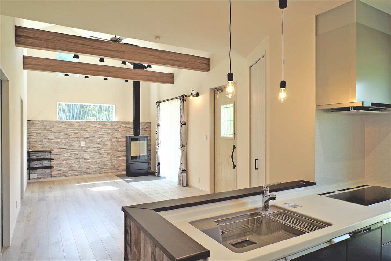 Art Yoshikawa設計事務所 吉川住建 【岡崎市|1000万円台|平屋|薪ストーブ】子育て中も、子どもが巣立った将来も暮らしやすいコンパクトな平屋の建築実例画像7