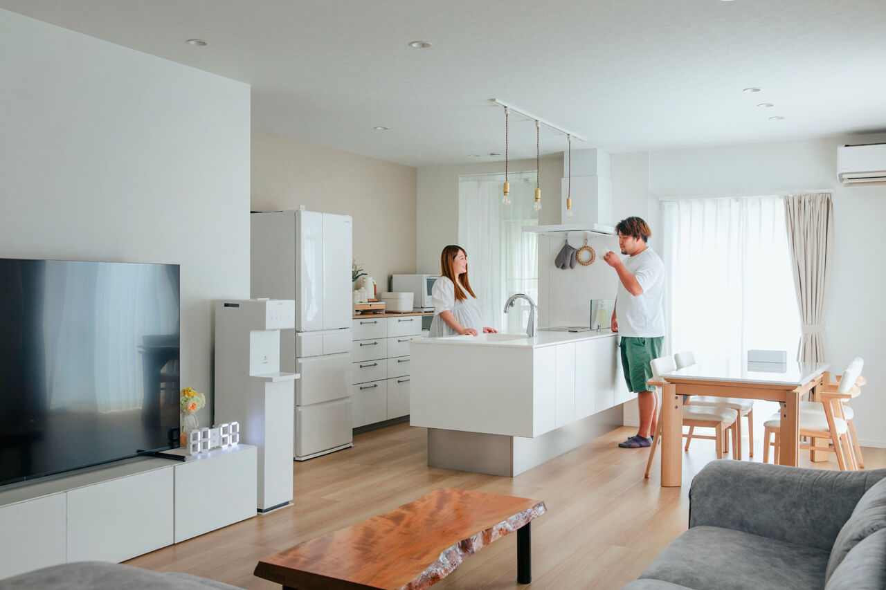 Art Yoshikawa設計事務所 吉川住建 【西尾市|1000万円台|30坪台】テクノストラクチャーの特長を活かした大空間LDKに、家事ラクな水まわり動線の建築実例画像2