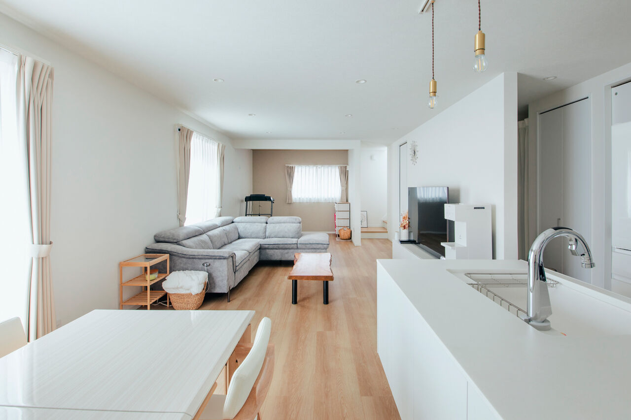 Art Yoshikawa設計事務所 吉川住建 【西尾市|1000万円台|30坪台】テクノストラクチャーの特長を活かした大空間LDKに、家事ラクな水まわり動線の建築実例画像5