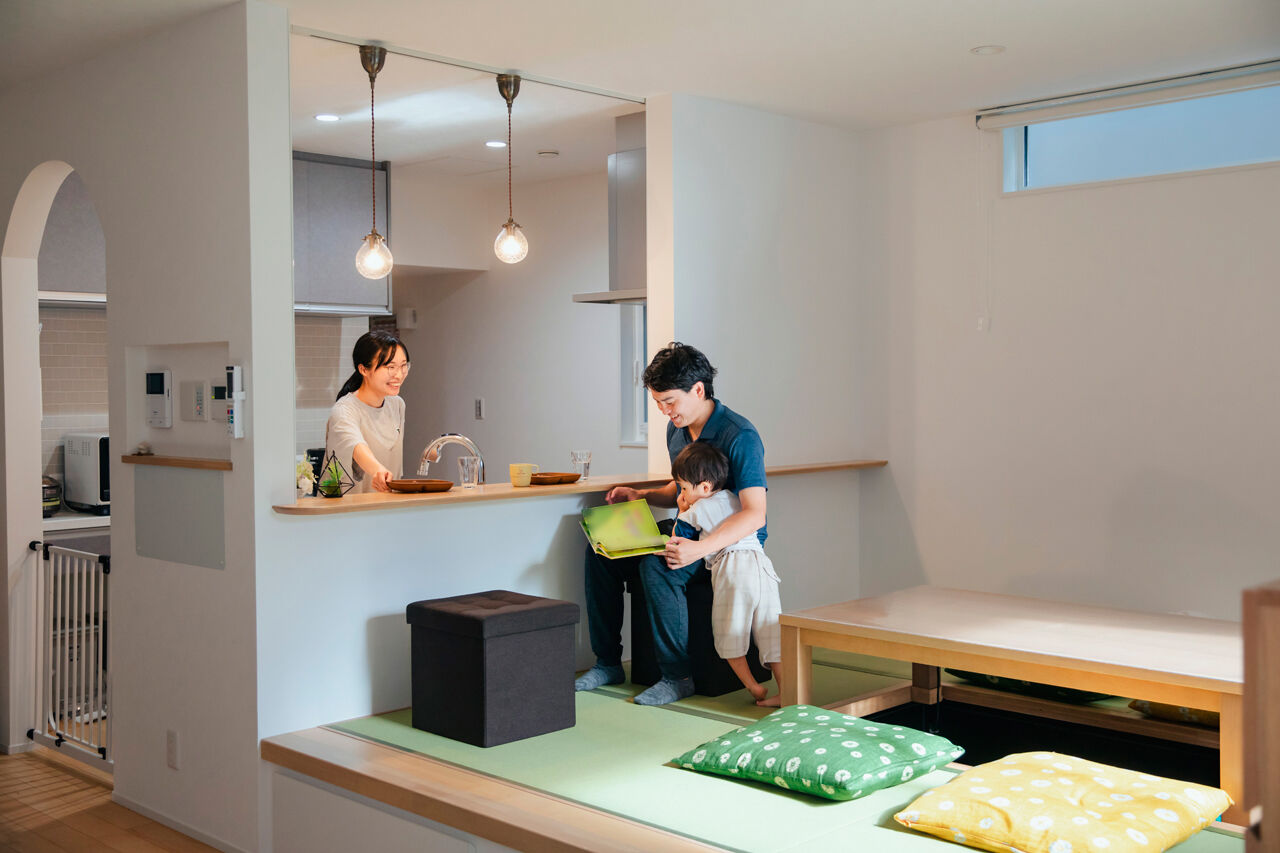 Art Yoshikawa設計事務所 吉川住建 【豊川市|1000万円台|畳ダイニング】広い庭と可愛いインテリアの地震に強いテクノストラクチャーの家の建築実例画像3