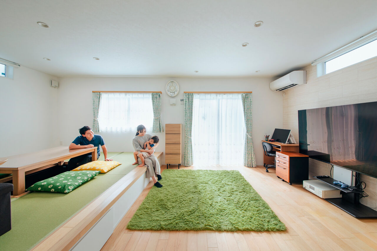 Art Yoshikawa設計事務所 吉川住建 【豊川市|1000万円台|畳ダイニング】広い庭と可愛いインテリアの地震に強いテクノストラクチャーの家の建築実例画像4