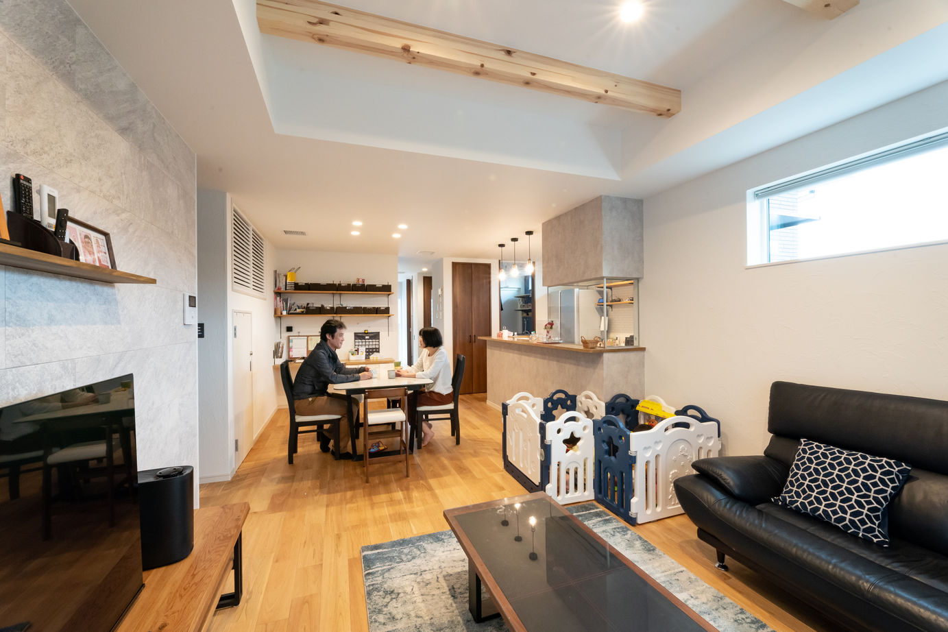 健康住宅 【二世帯住宅/平屋/30代/高気密高断熱】2世帯住宅でありながらプライベートを確保した、笑顔溢れる平屋の建築実例画像2