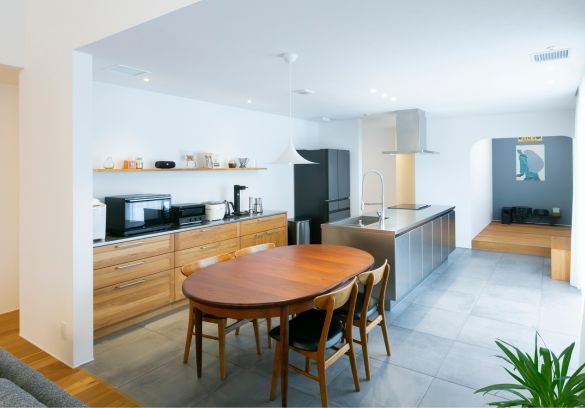 健康住宅 【4000万円～／平屋／二世帯住宅／家事動線／玄関土間／建て替え】自然と調和する、平屋の二世帯住宅の建築実例画像8