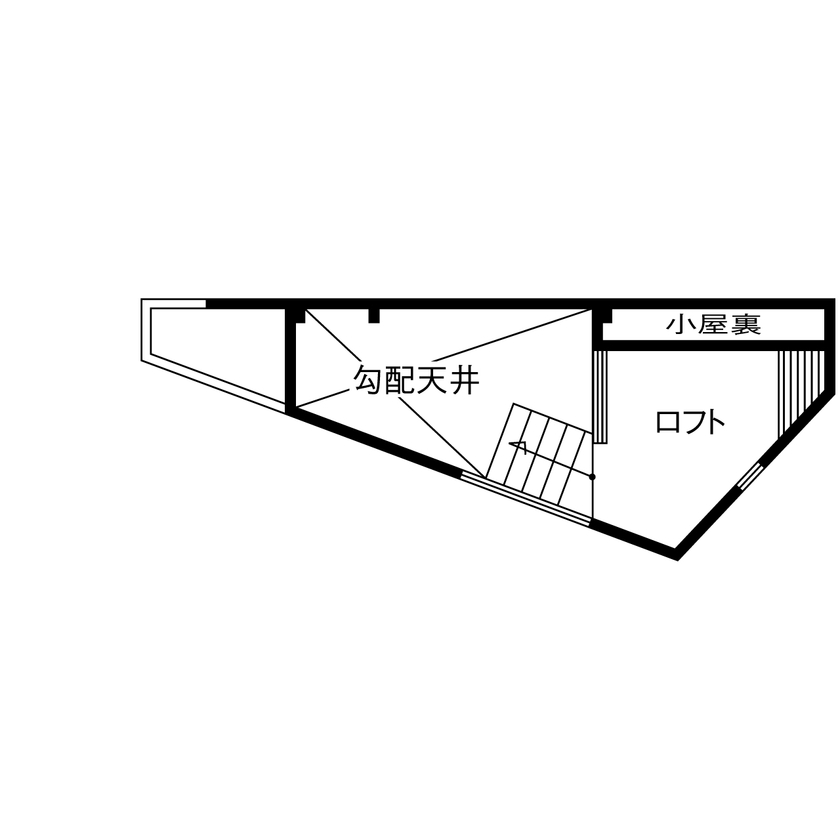 夢工房だいあん 【横浜市／狭小地】SE構法で叶える難しい土地での建て替え。資産価値を追求した住まいを実現の間取り図（1K＋ロフト）ロフト