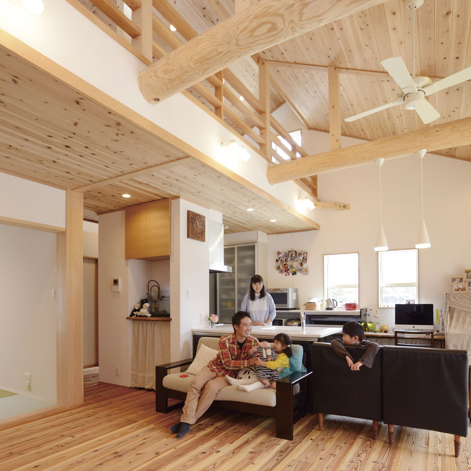 広和木材 【平屋×和モダン×自然素材】理想の間取りの平屋です！薪ストーブやクライミングウォールのある趣味の家の建築実例画像2