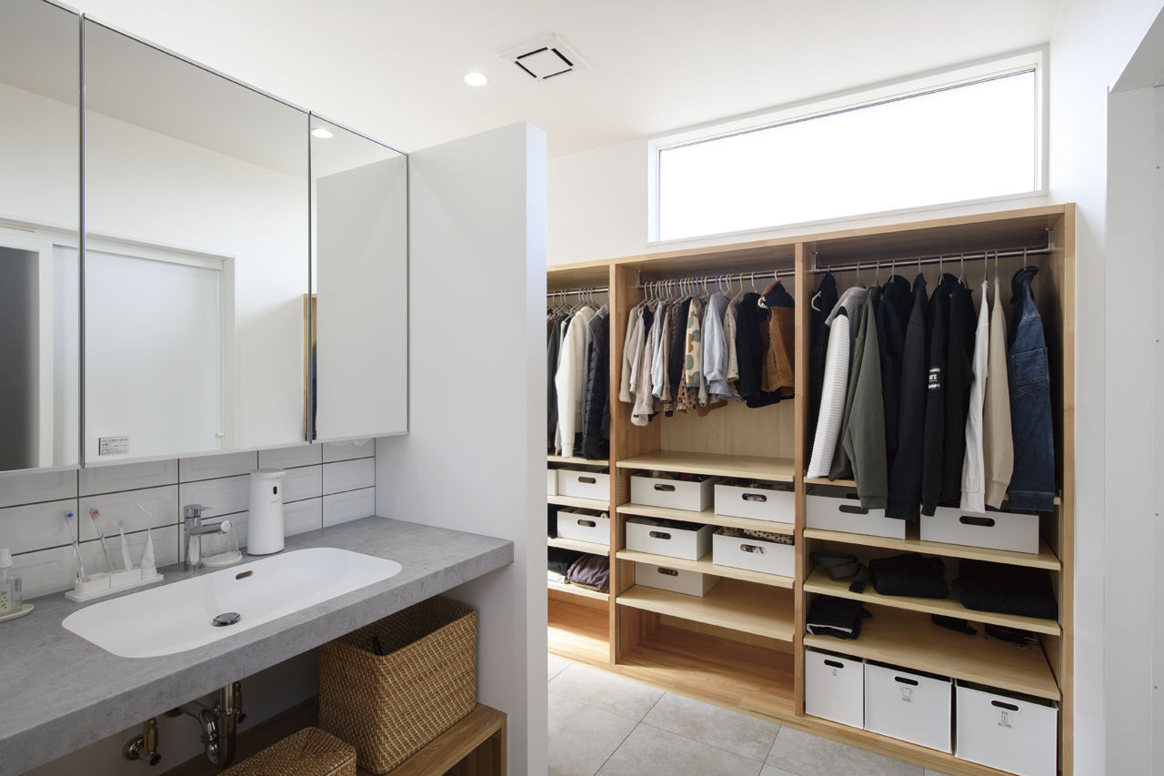 広和木材 【平屋/回遊動線/50坪台/2LDK/間取り図】中庭がもたらす圧倒的な明るさと開放感。風が通る木が心地よい平屋の建築実例画像8