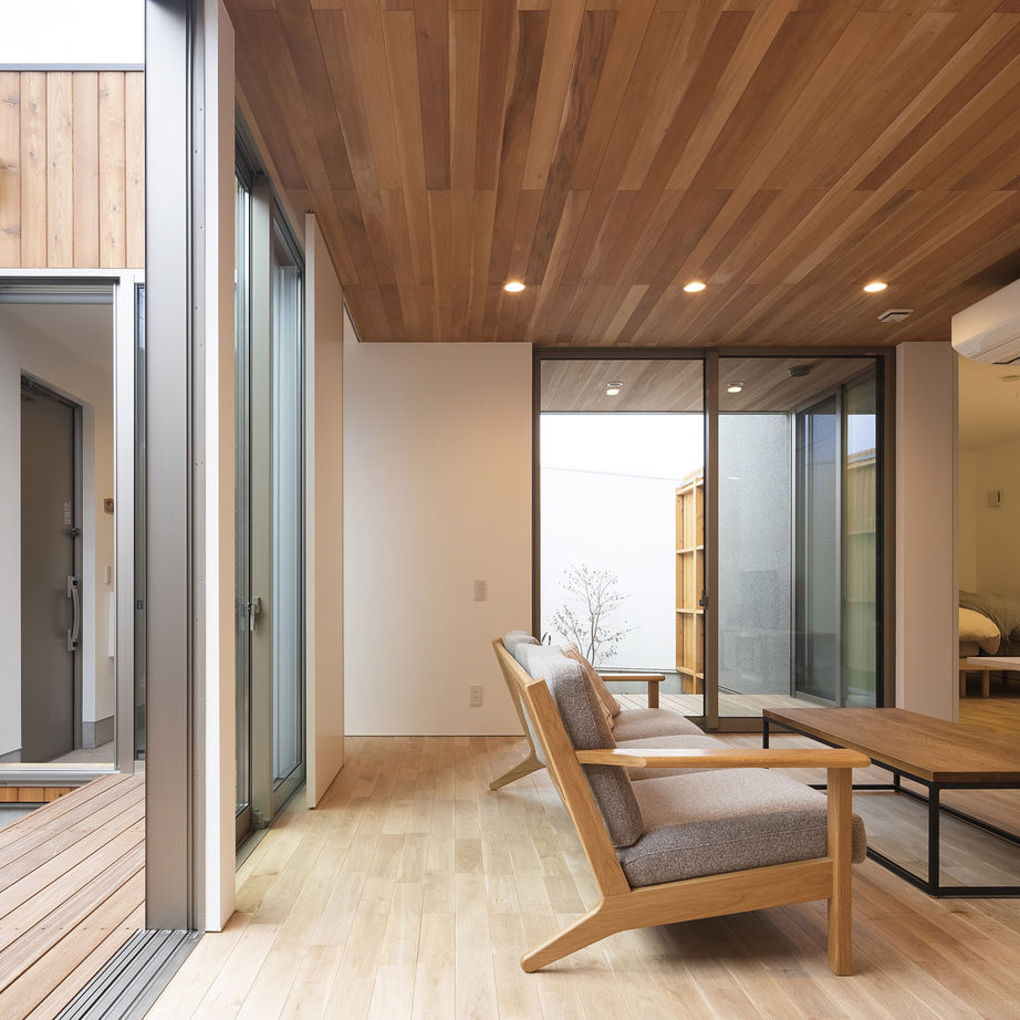 StyleDesign 巧みな設計力でカーテン要らずの開放的な暮らし。2つの中庭がもたらす、ゆとりの時間の建築実例画像6