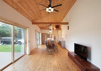 エイ・ワン(A-1 home) 【29.8坪/1000万円台/平屋/間取り有】大開口で庭とつながる開放的な空間。シーンに合わせフレキシブルに変化する平屋　の建築実例画像2