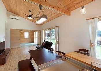 エイ・ワン(A-1 home) 【29.8坪/1000万円台/平屋/間取り有】大開口で庭とつながる開放的な空間。シーンに合わせフレキシブルに変化する平屋　の建築実例画像3