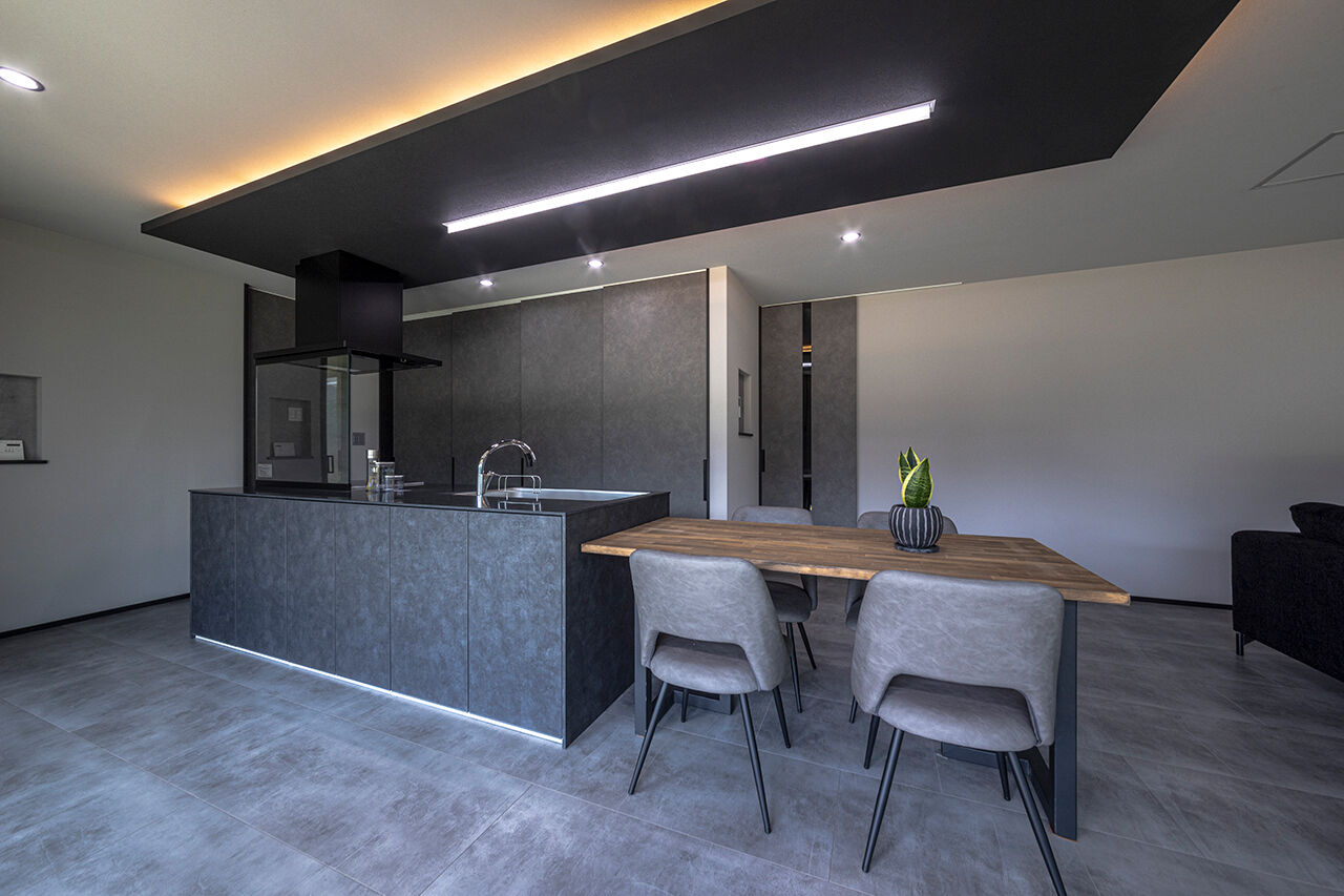 ハヤカワホーム 【3000万円台/30坪台/平屋】お洒落で機能的、子育て世代のホテルライクな平屋。景色を楽しむ広いリビングの建築実例画像3