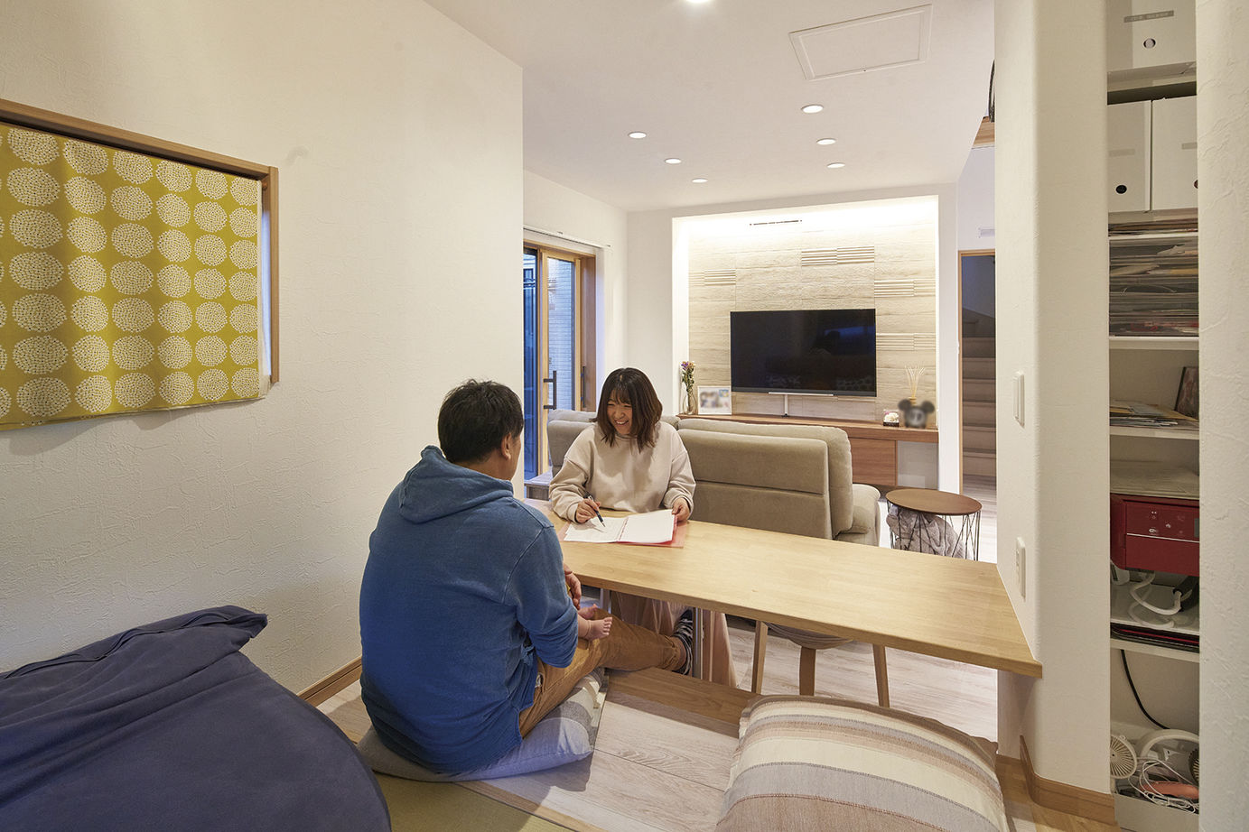 桧家住宅 【ビルトインガレージ／間取図】全館空調の快適さで健やかな暮らしを叶えた、完全分離型の二世帯住宅の建築実例画像6