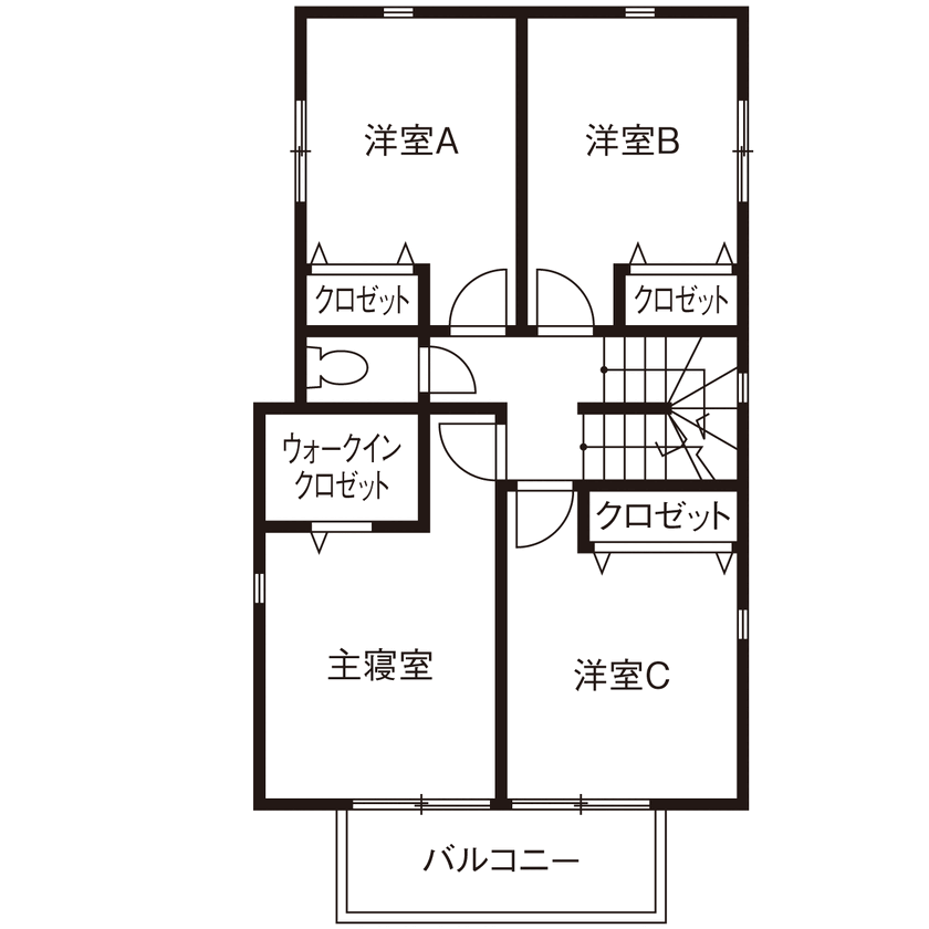アオイ建設　一級建築士事務所 【1000万円台／30坪台／間取り有】建売から一転！間取りが自由な『規格住宅』で、理想の住まいをカタチにの間取り図（4LDK）2階