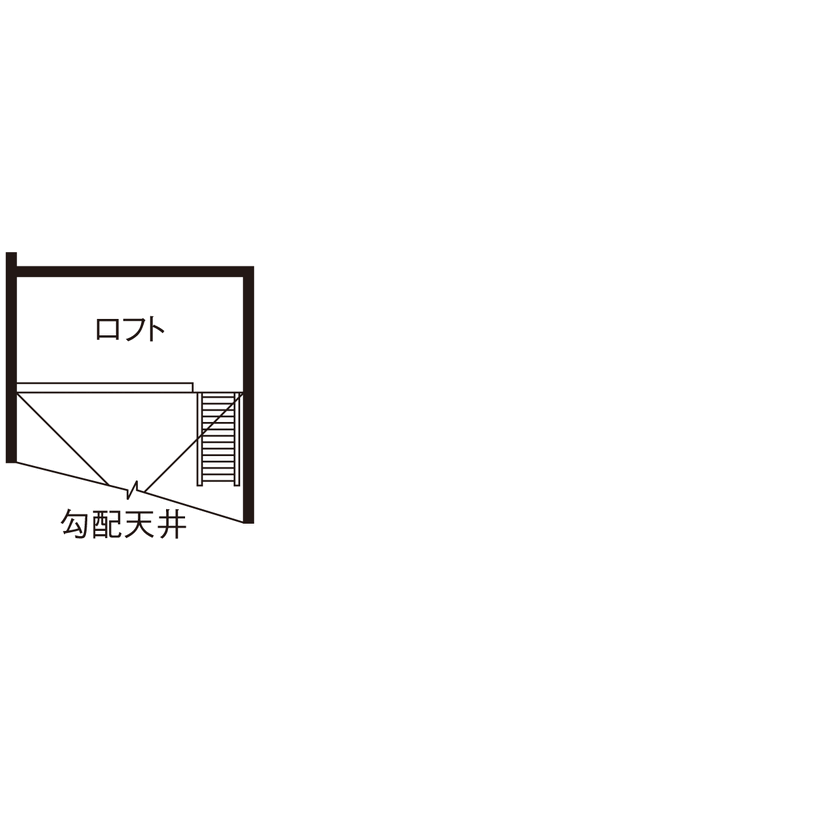 アオイ建設　一級建築士事務所 【2000万円台／平屋／間取り有】こだわりは“開放感”と“住宅性能”。プランを工夫し想像以上に心地よく！の間取り図（3LDK）ロフト