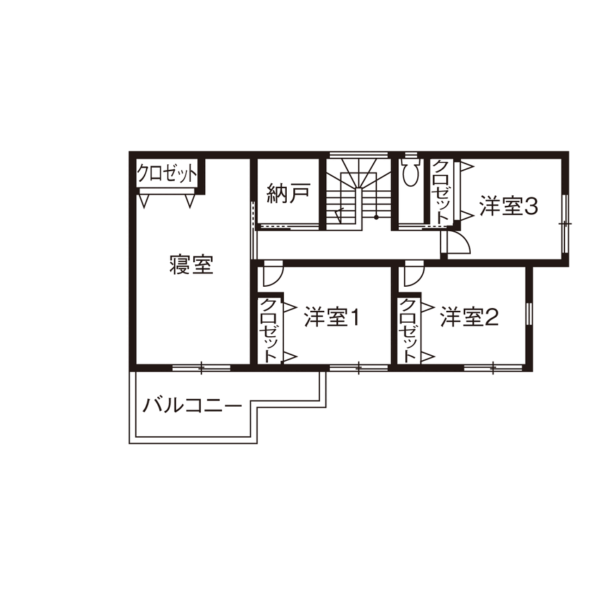 アオイ建設　一級建築士事務所 【3000万円台／土地相談／間取り図有】テーマは、ゆとりある“暮らし”と“仕事”。職住を上手に両立した家の間取り図（6LDK）2階