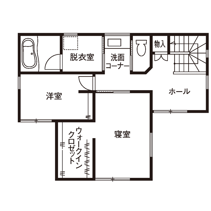 アオイ建設　一級建築士事務所 【2000万円台／長期優良住宅／間取り図有】家は品質！ハイスペックな住宅性能と快適さにこだわった住まいの間取り図（２LDK＋書斎）2階