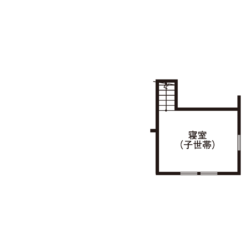 アオイ建設　一級建築士事務所 【3000万円台／二世帯／間取り図有】お母様との暮らしも、趣味の楽しみも全部叶えた、シック＆モダンな空間の間取り図（4LDK+小屋裏）小屋裏