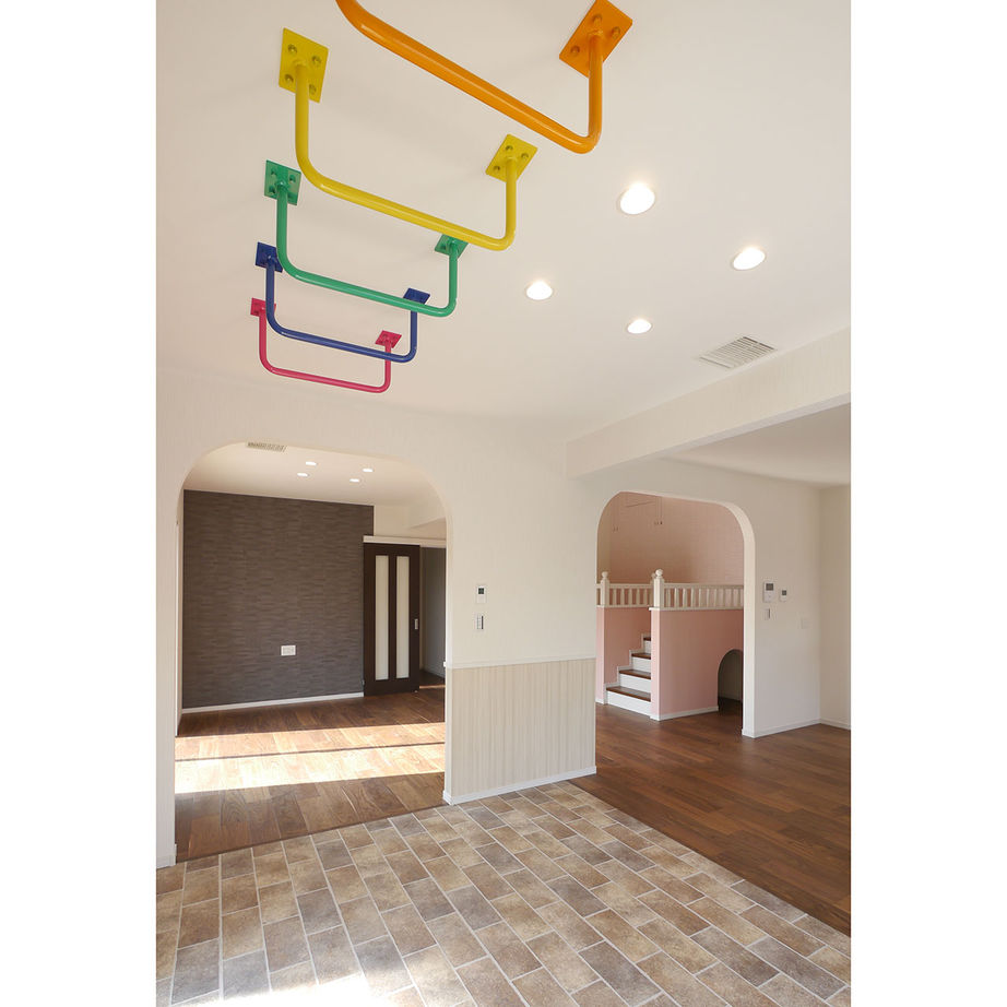 新日本ホームズ 【2000万円～2500万円で建てた家】全館空調の平屋。中2階の秘密基地、雲梯（うんてい）のある楽しい家の建築実例画像6