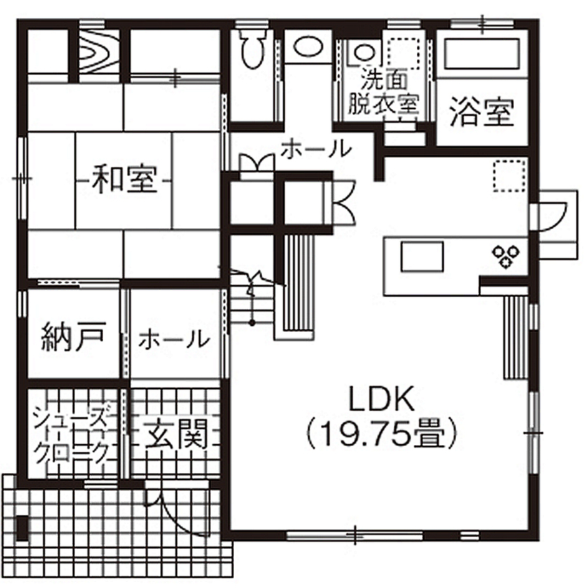 大東住宅 【2800万円/二世帯住宅/間取有】個の時間も、家族と過ごす時間も楽しい！家の隅々まで暖かくて快適な家の間取り図（3LDK）1階