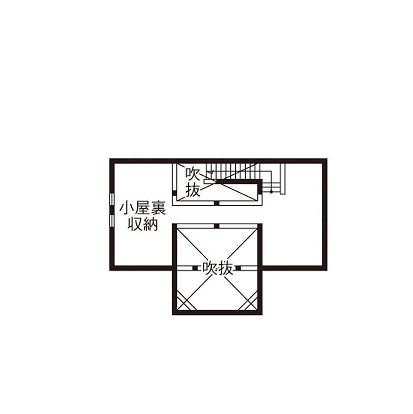 大東住宅 【3140万円/白石市/平屋ガレージハウス/間取有】人も猫も楽しく暮らせる！性能、コストのバランスに納得の間取り図（2LDK）小屋裏収納