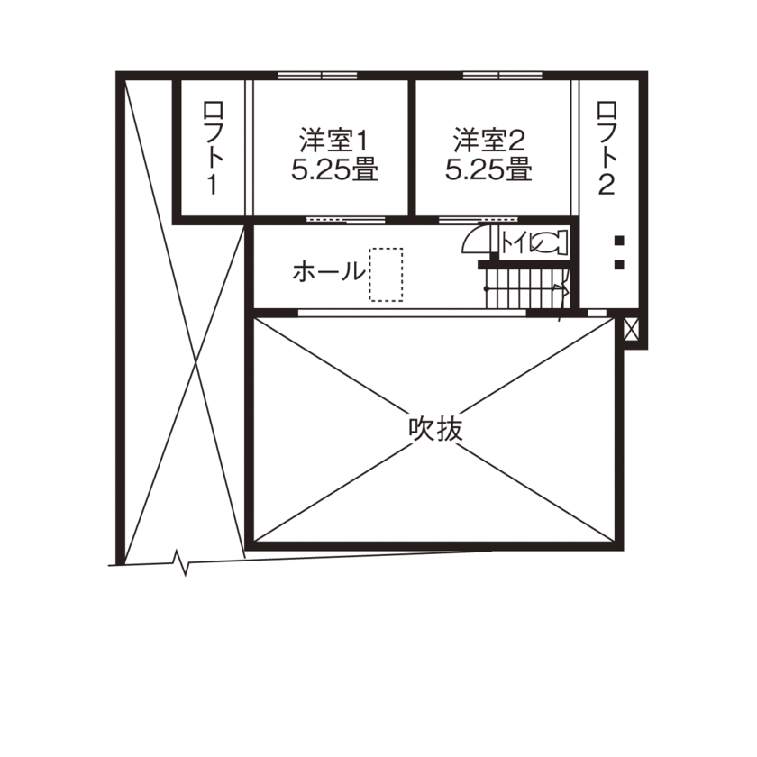大東住宅 【2830万円/平屋風/間取有】性能×自由度のバランスに納得。手入れをしながら成長する家の間取り図（4LDK＋納戸）2階
