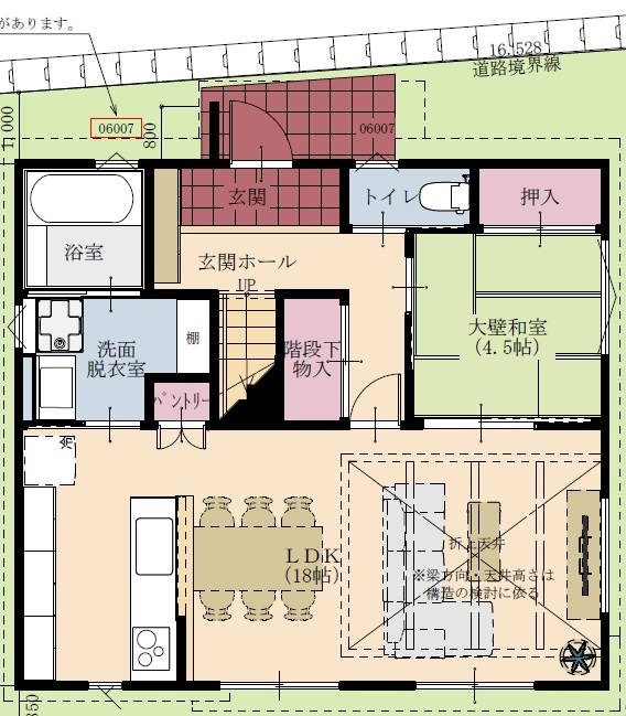 大東住宅 【2160万円/収納充実/間取有】外断熱で叶った、廊下とも温度差を感じない快適な住まい　の間取り図（4LDK）1階
