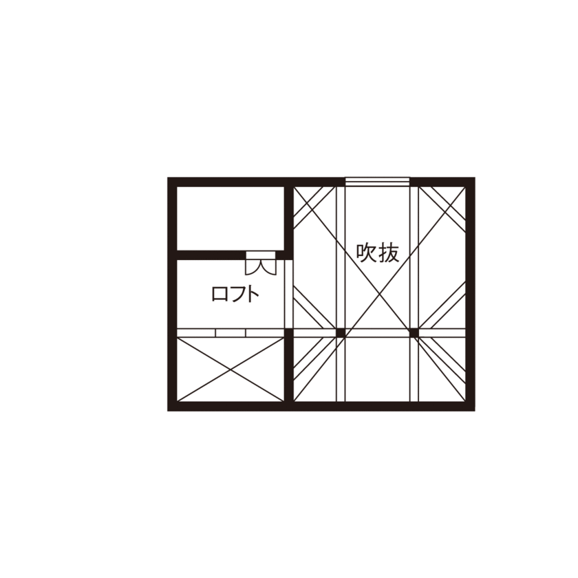 大東住宅 【2000万円台/吹抜けリビング階段】-6℃の大寒波でも、ぬくもりある住まいに。自慢の施工力で理想の空間への間取り図（1LDK）ロフト