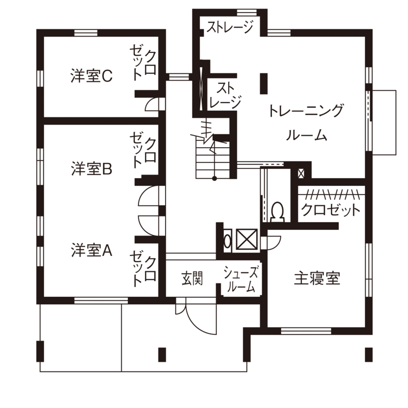 大東住宅 【4000万円台/2階リビング/間取有】子どもの健康と毎日の暮らしを想い、外断熱×二重通気×国産の木の家への間取り図（4LDK）1階