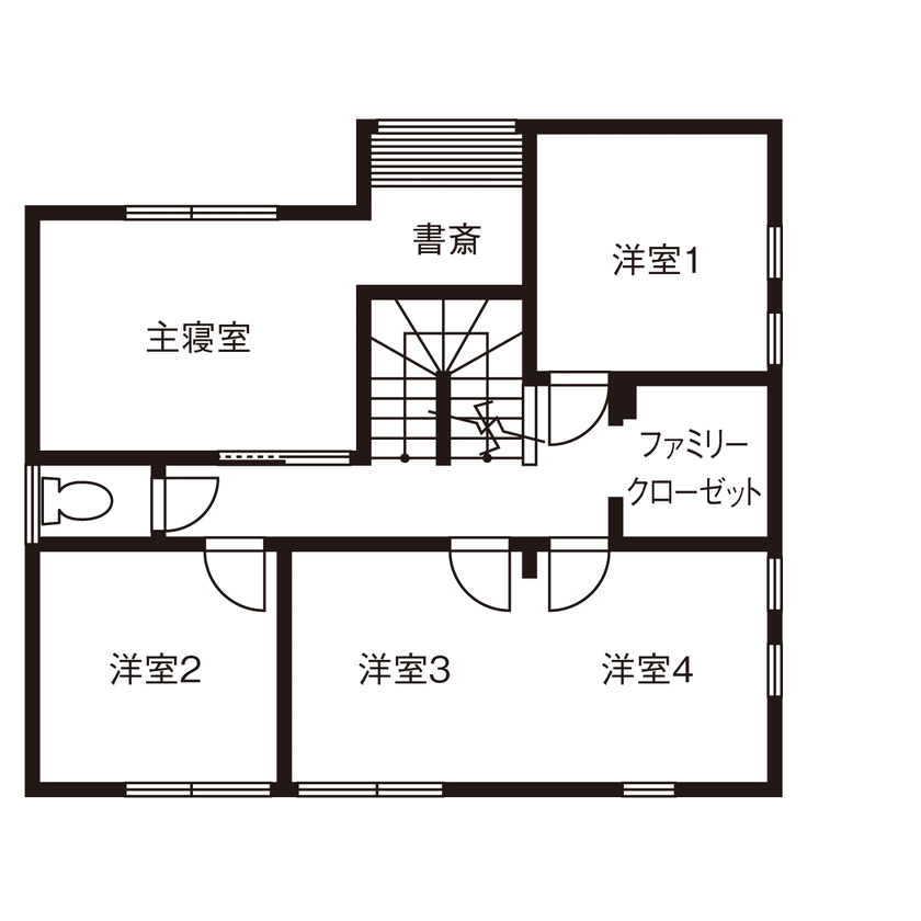 大東住宅 【3000万円台/土地から相談/間取有】一年中、快適。暮らしに寄り添う高性能×ホテルライクな住まいの間取り図（5LDK）2階
